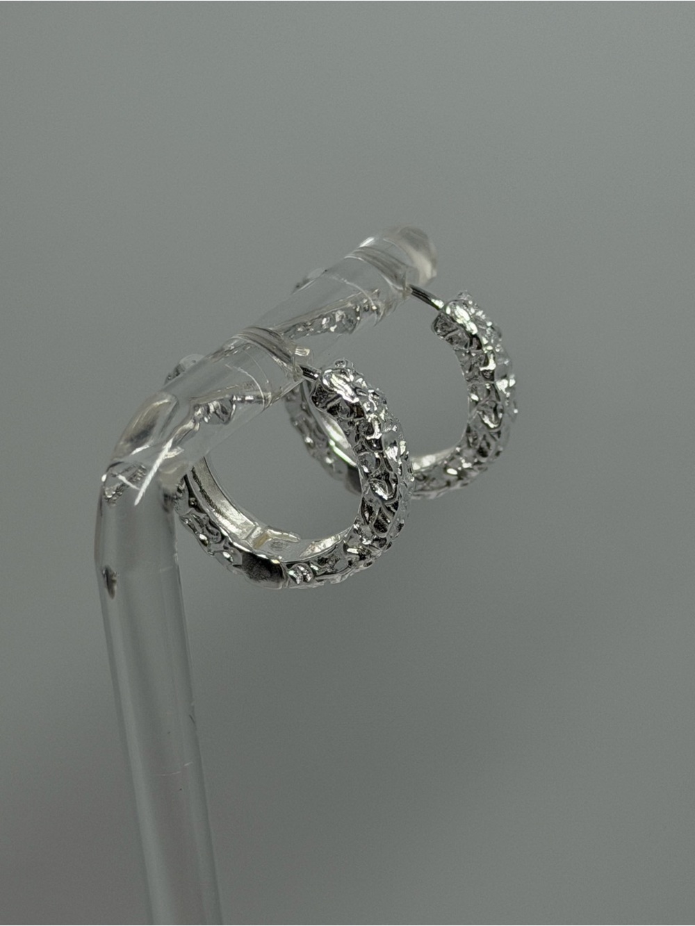 925 Sterling Silver stamped huggies  Hoops Earrings for unisex- For Sale ! - Picture 2 of 9